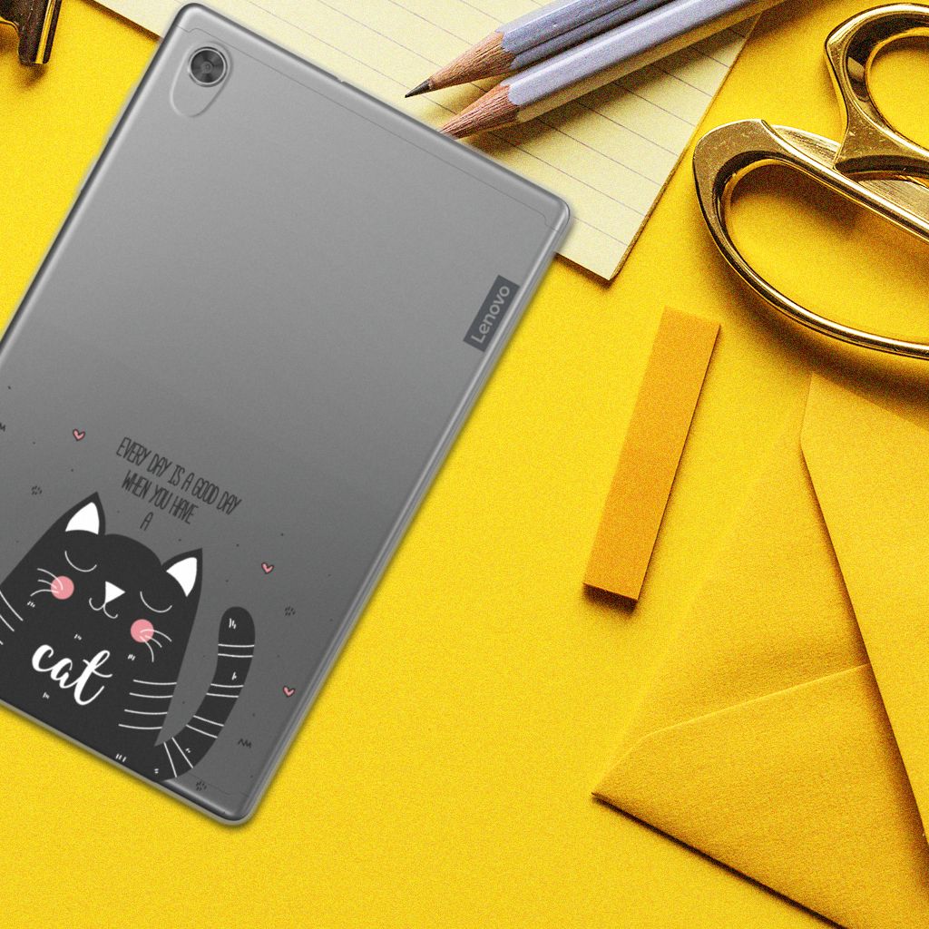 Lenovo Tab M10 HD (2de generatie) Tablet Back Cover Cat Good Day - B2C Telecom