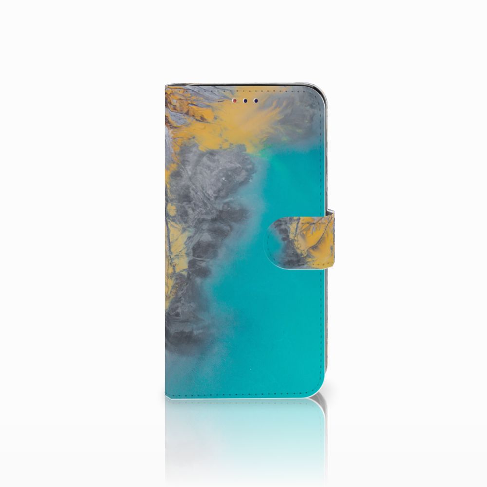 Samsung Galaxy A10 Bookcase Marble Blue Gold