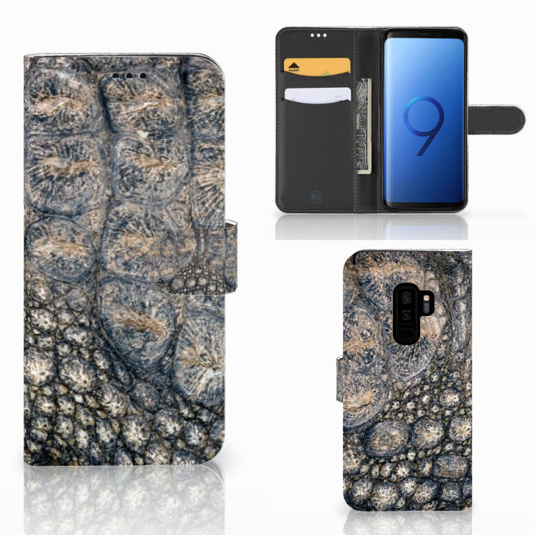 Samsung Galaxy S9 Plus Telefoonhoesje met Pasjes Krokodillenprint