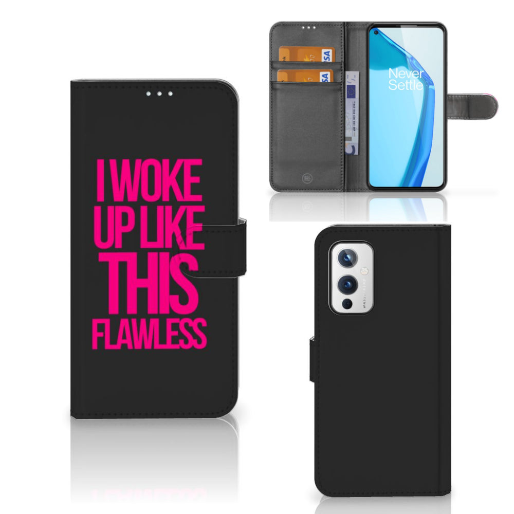 OnePlus 9 Hoesje met naam Woke Up - Origineel Cadeau Zelf Maken