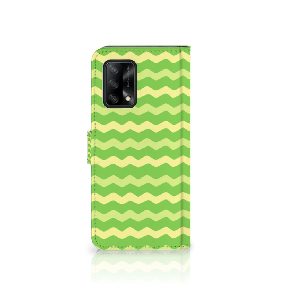 OPPO A74 4G Telefoon Hoesje Waves Green