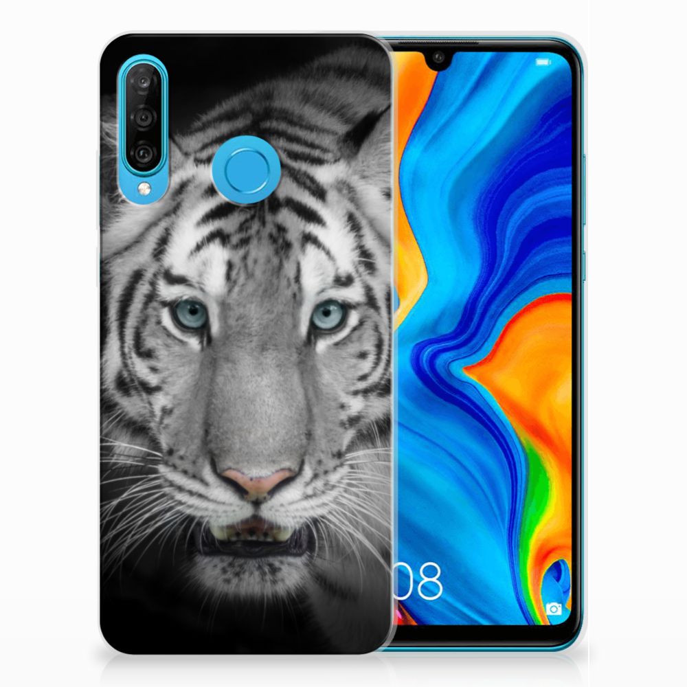 Huawei P30 Lite TPU Hoesje Tijger