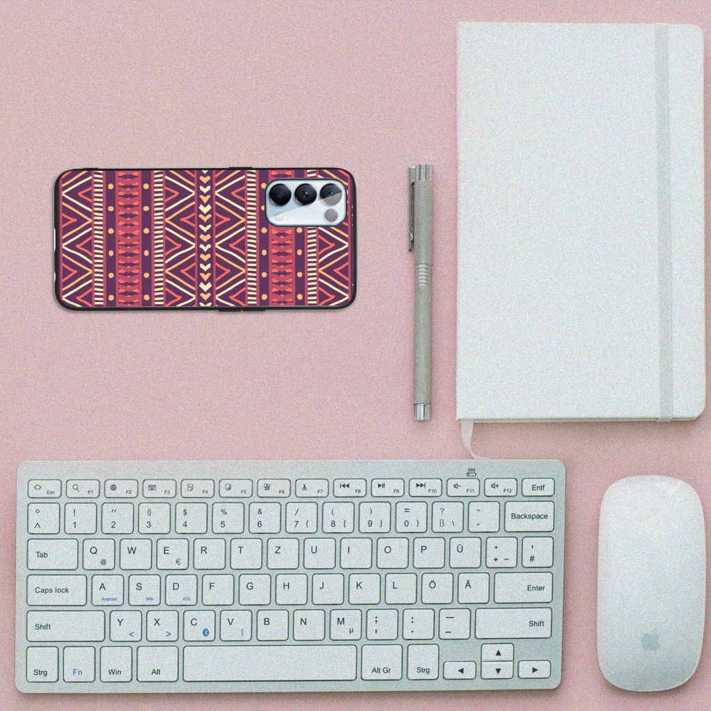 OPPO Reno5 5G | Find X3 Lite Back Case Aztec Paars B2C Telecom