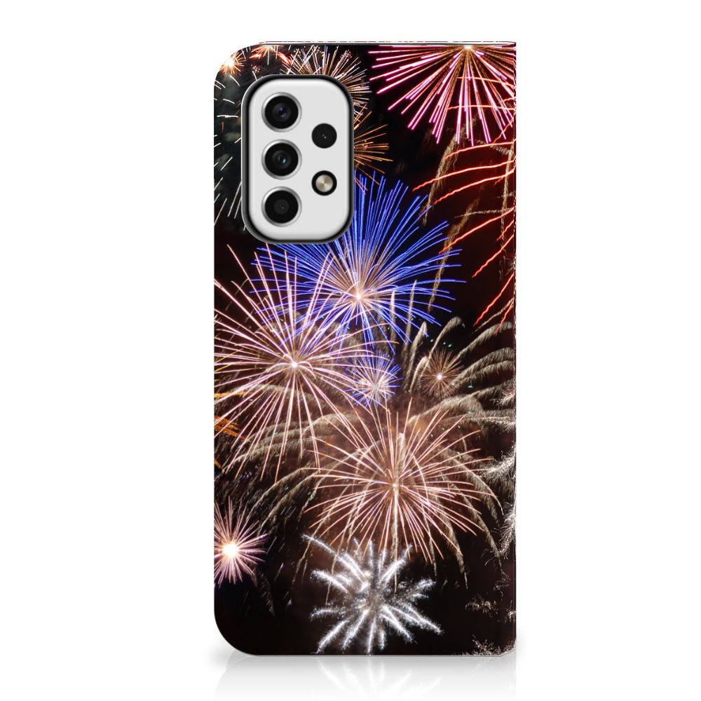 Samsung Galaxy A23 Hippe Standcase Vuurwerk - B2C Telecom