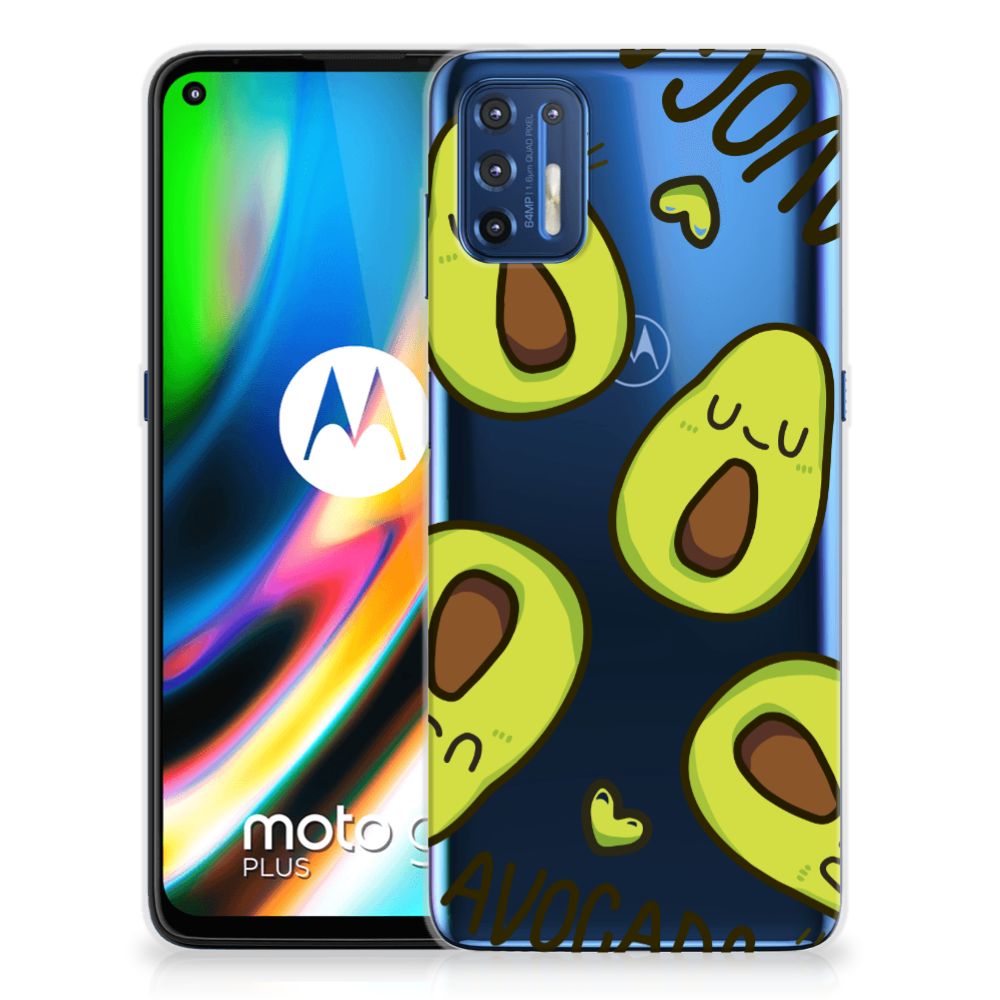 Motorola Moto G9 Plus Telefoonhoesje met Naam Avocado Singing