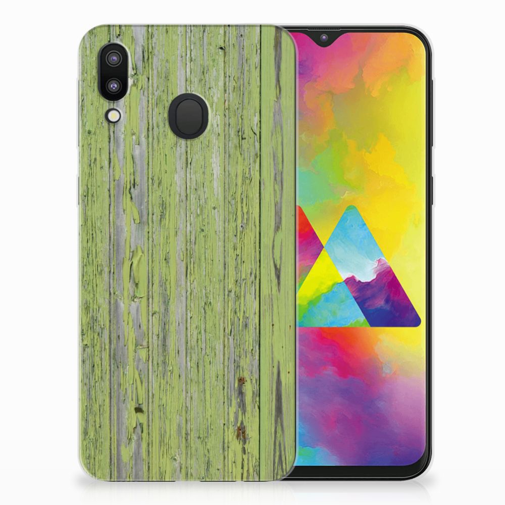 Samsung Galaxy M20 (Power) Bumper Hoesje Green Wood