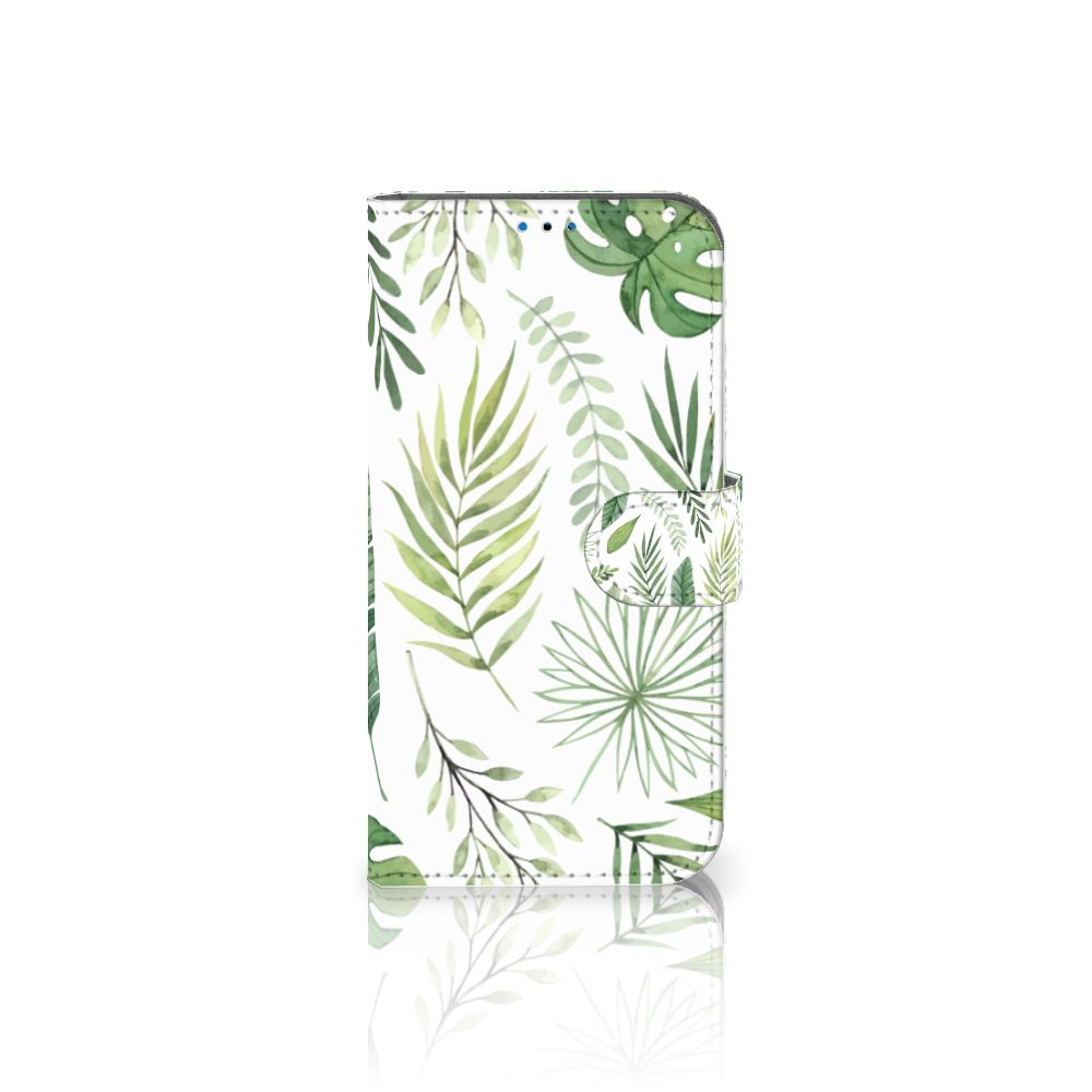 iPhone 14 Pro Hoesje Leaves met groen bladeren patroon voor een frisse uitstraling 🍃