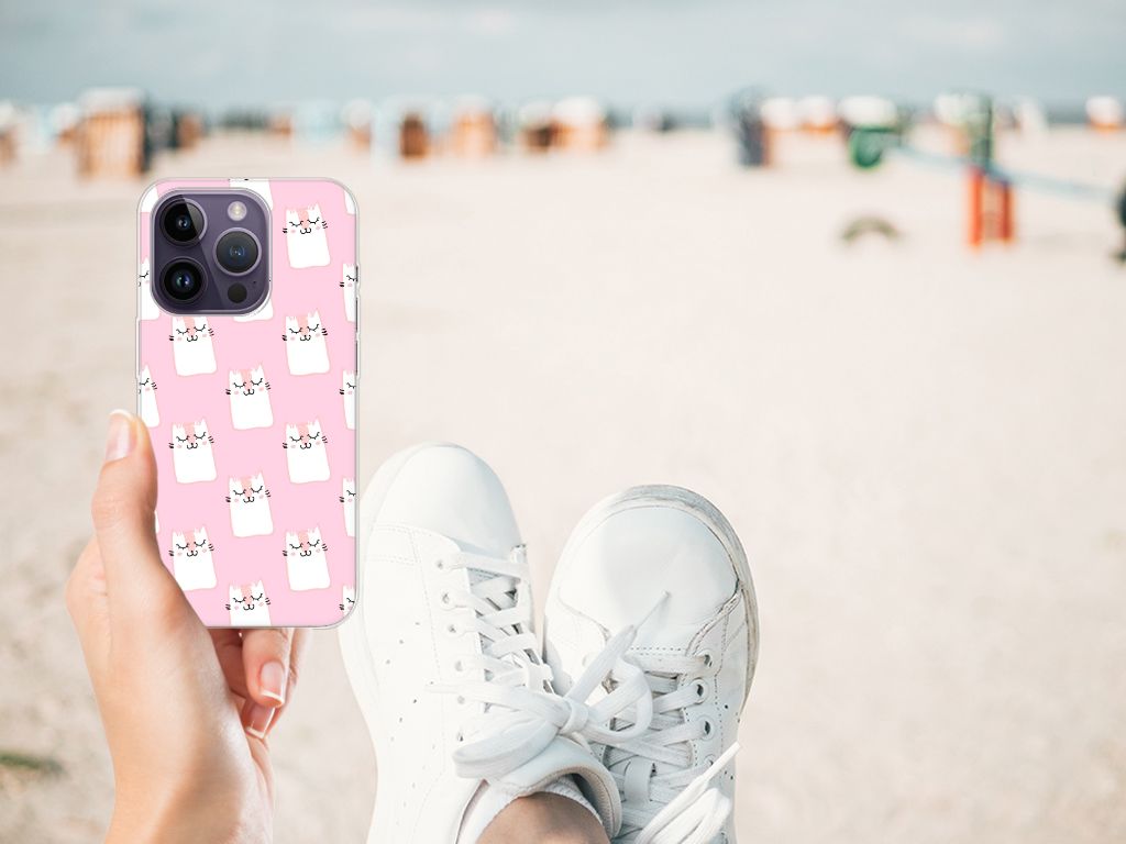Apple iPhone 14 Pro TPU Hoesje Sleeping Cats B2C Telecom