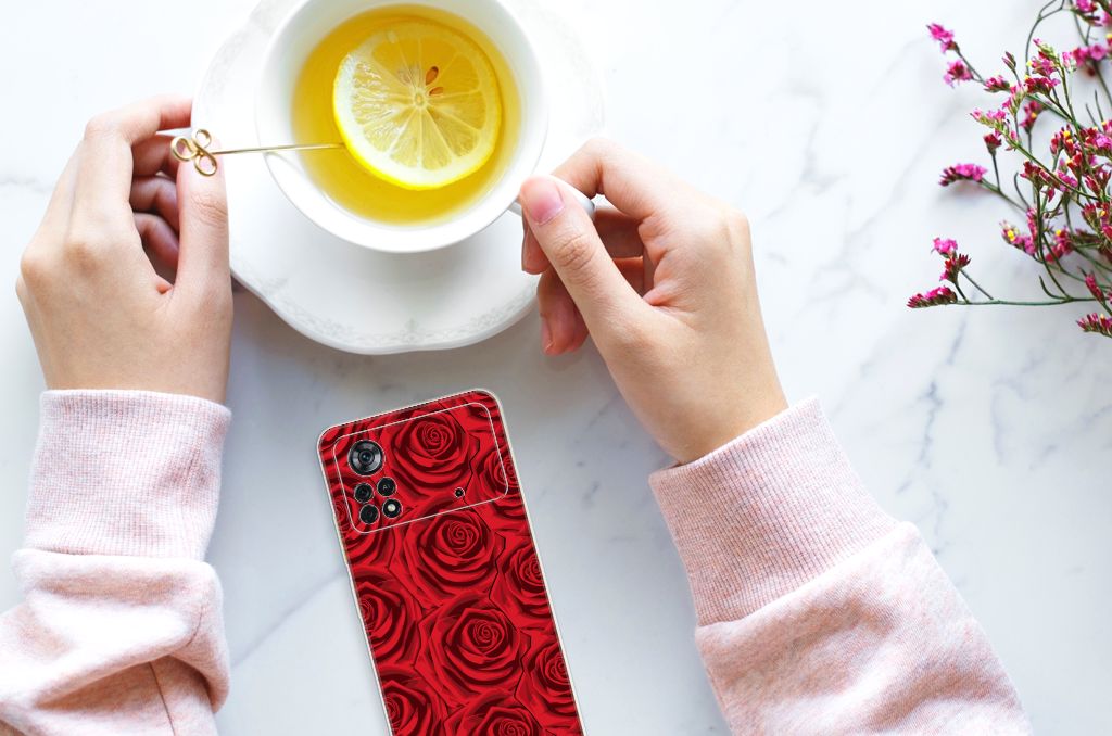 Xiaomi Poco X4 Pro 5G TPU Case Red Roses B2C Telecom