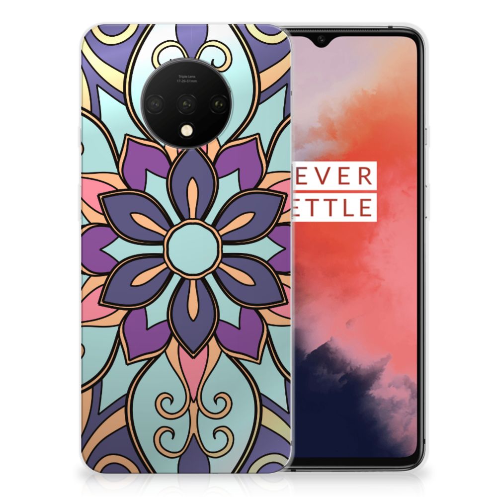 OnePlus 7T TPU Case Purple Flower