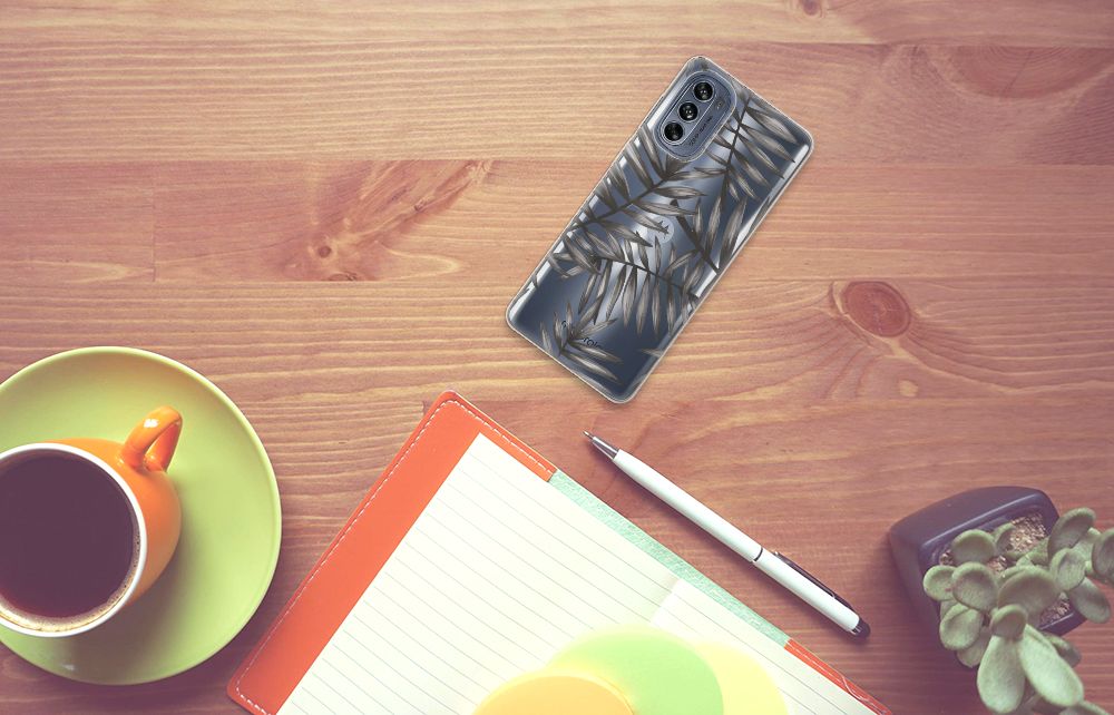 Motorola Moto G62 5G TPU Case Leaves Grey B2C Telecom