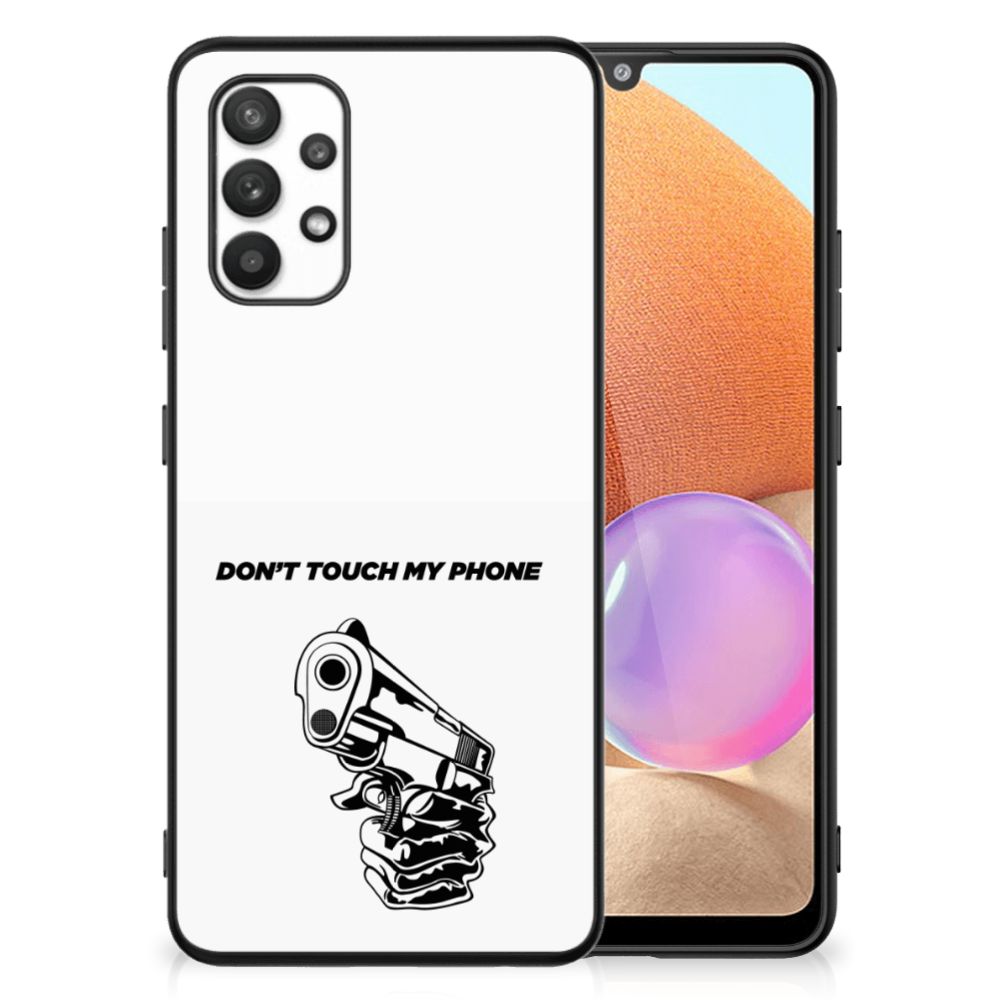 Samsung Galaxy A32 4G | A32 5G Enterprise Editie Telefoon Hoesje Gun Don't Touch My Phone B2C Telecom