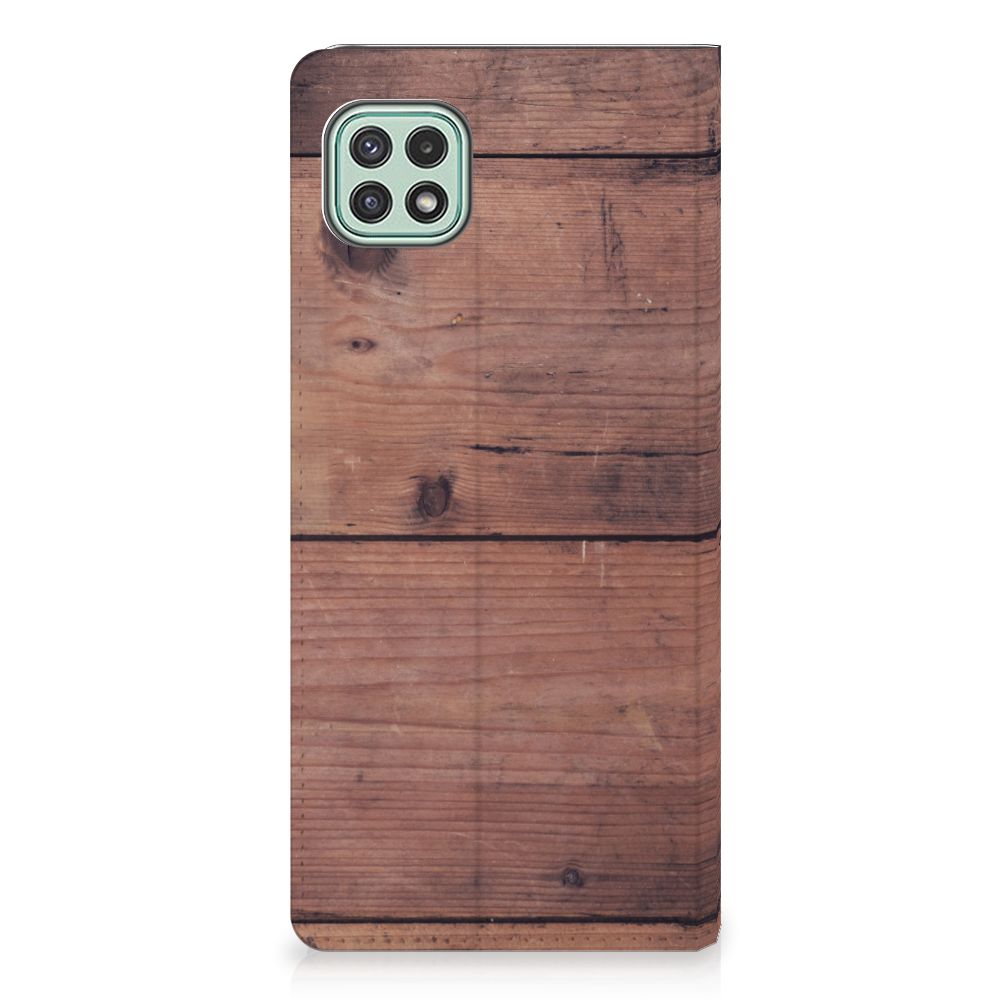 Samsung Galaxy A22 5G Book Wallet Case Old Wood - B2C Telecom