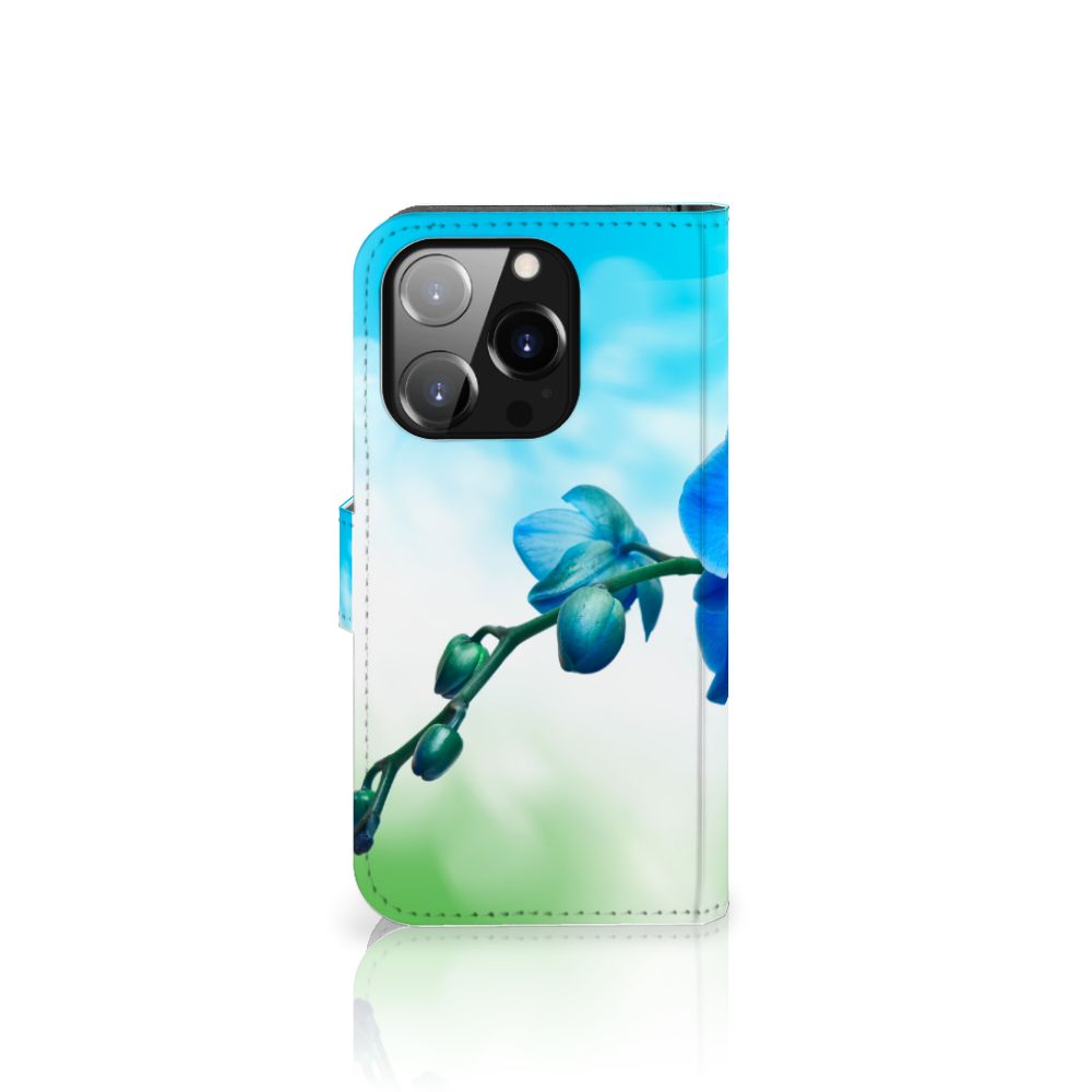 iPhone 14 Pro Hoesje Orchidee Blauw - Cadeau voor je Moeder