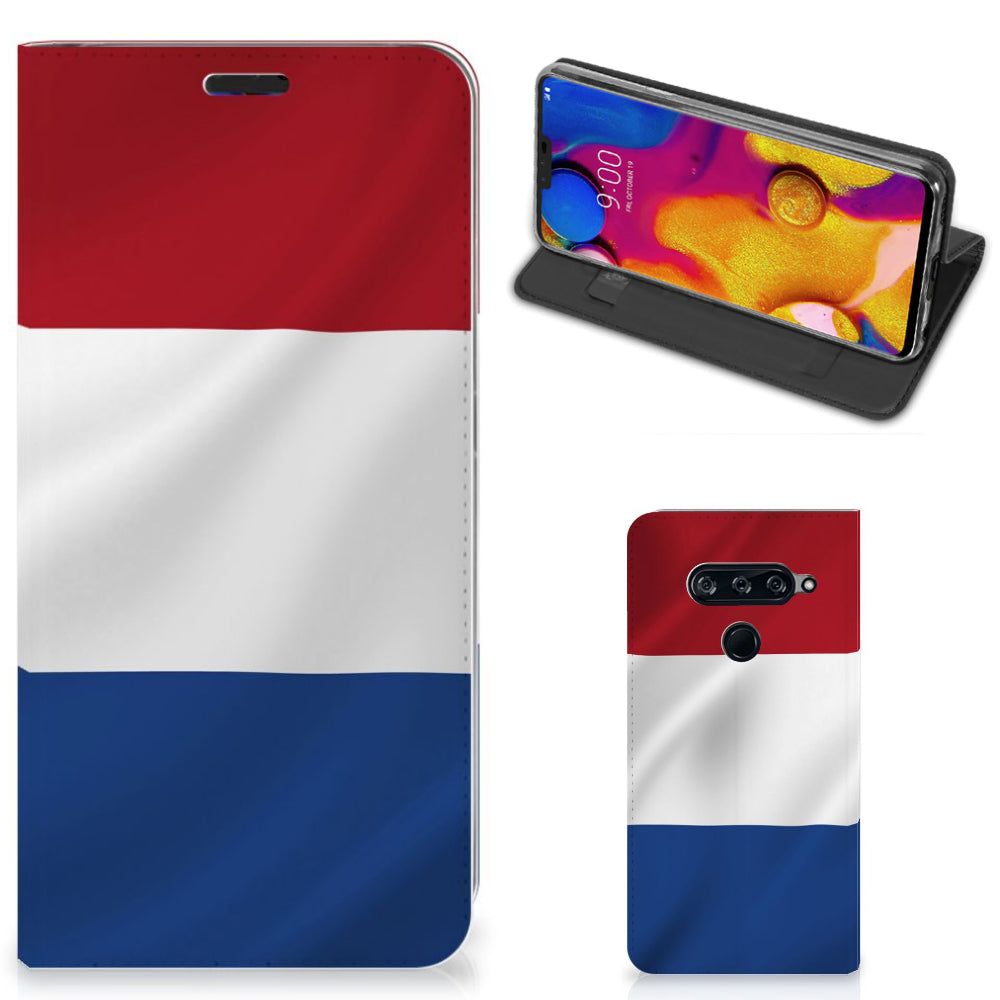 LG V40 Thinq Standcase Nederlandse Vlag