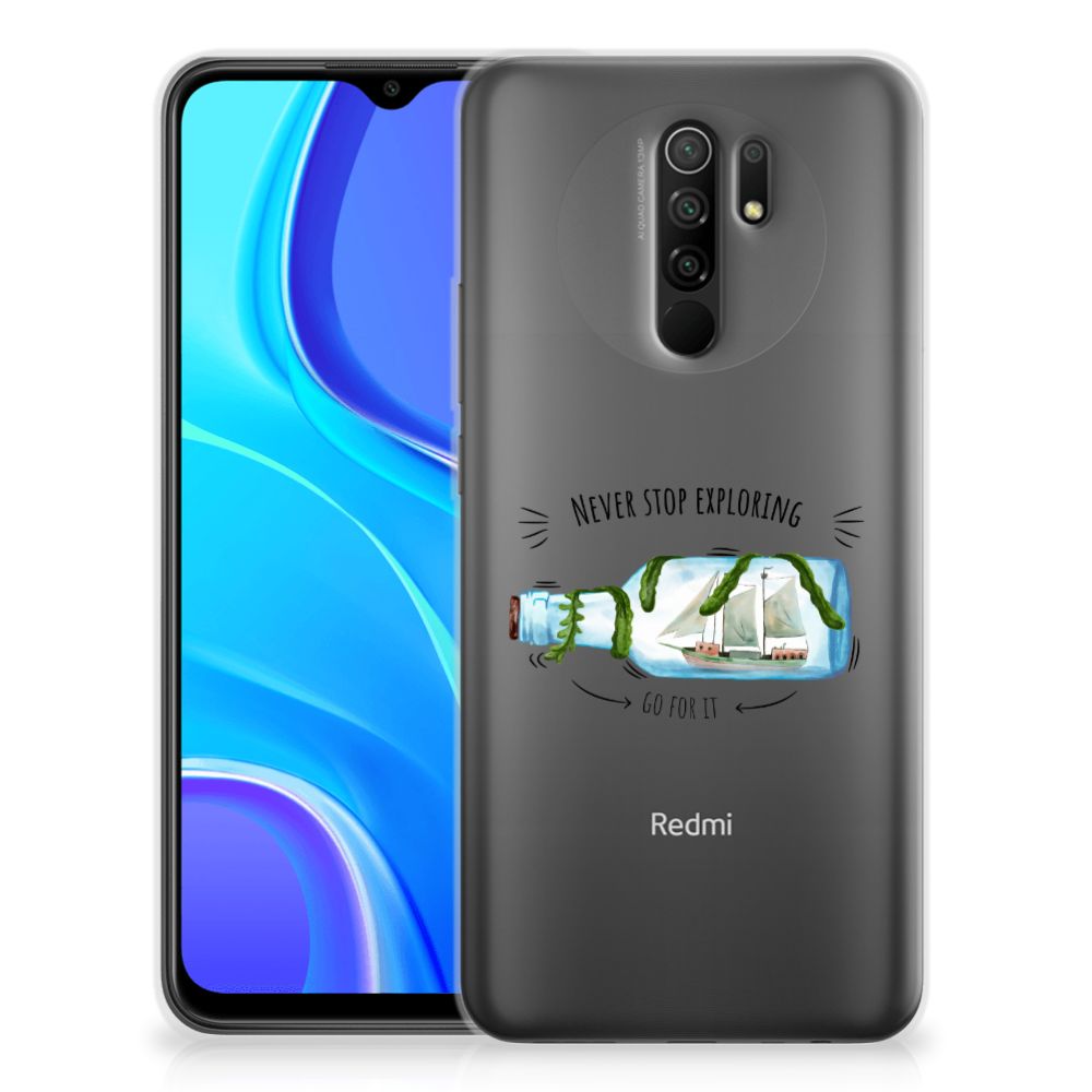 Xiaomi Redmi 9 Telefoonhoesje met Naam Boho Bottle