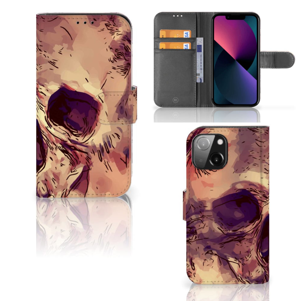 Telefoonhoesje met Naam iPhone 13 Mini Skullhead