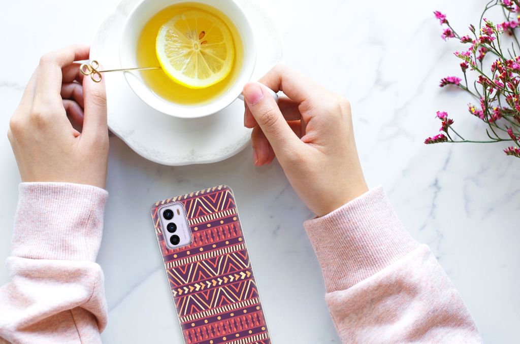 Motorola Moto G42 TPU bumper Aztec Paars B2C Telecom