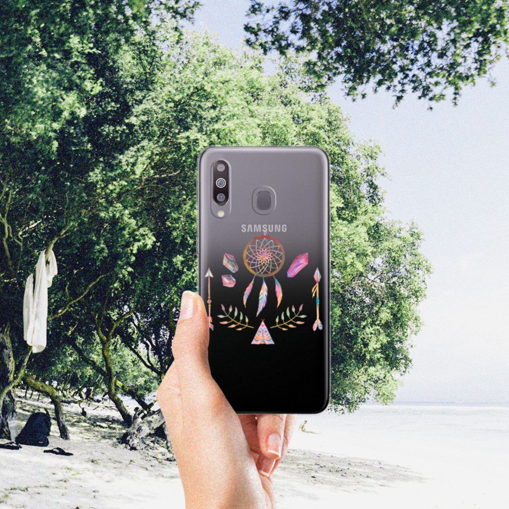 Samsung Galaxy M30 Telefoonhoesje met Naam Boho Dreamcatcher