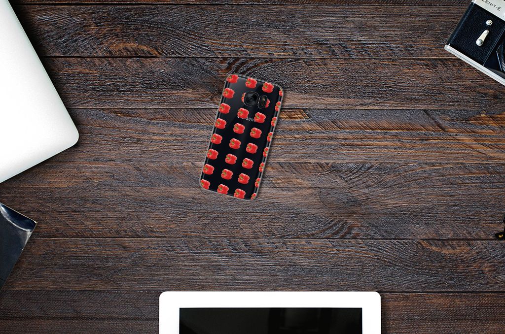 Samsung Galaxy S7 Siliconen Case Paprika Red