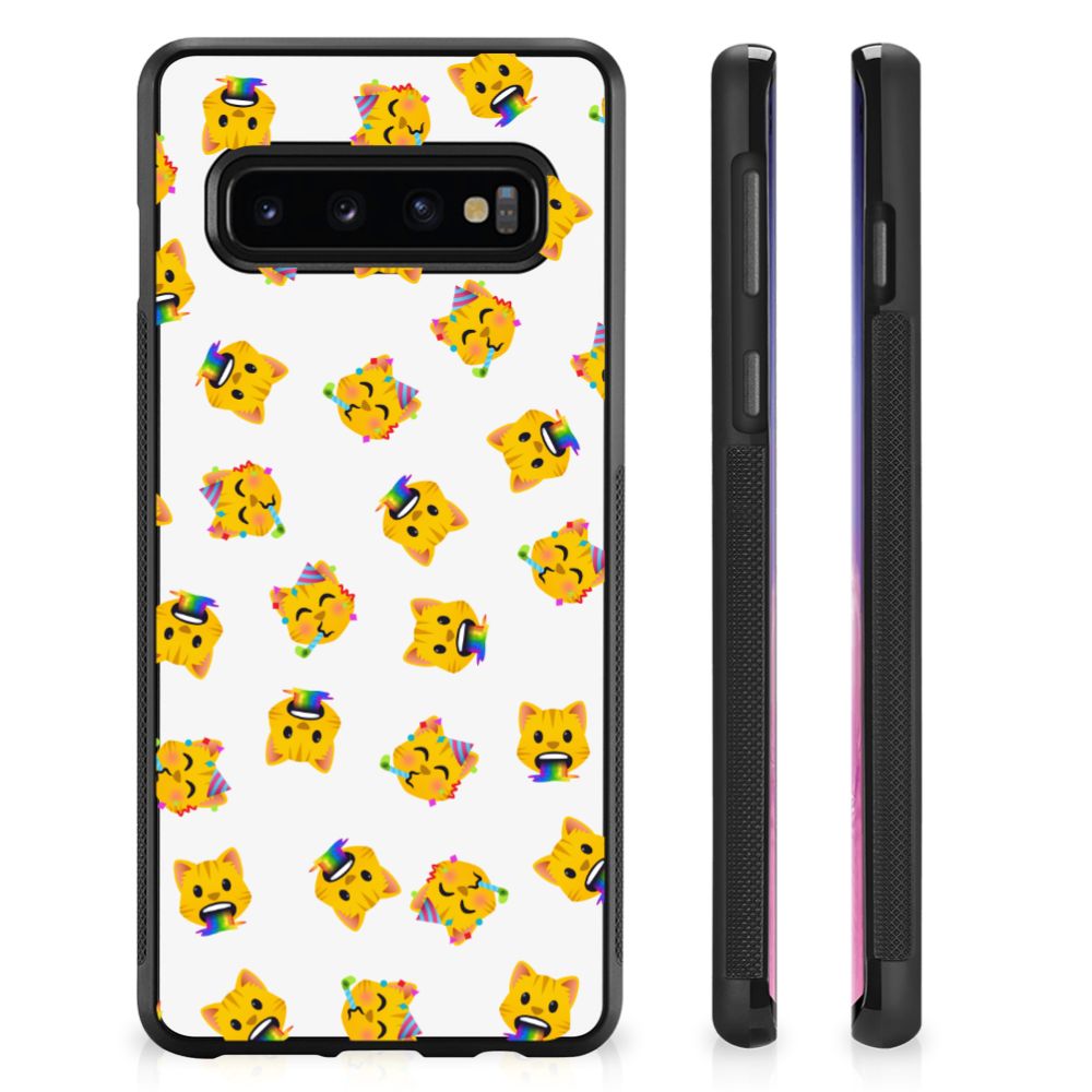 Bumper Case voor Samsung Galaxy S10+ Katten Emojis