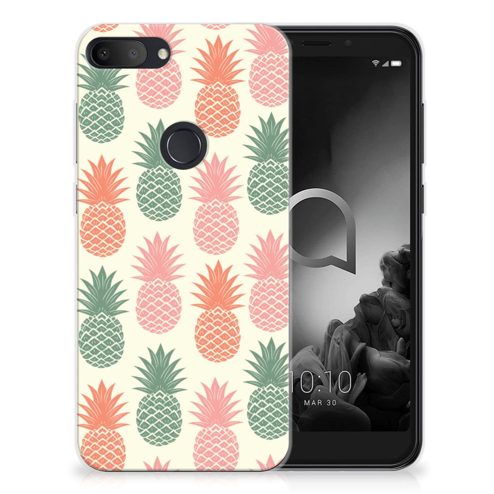 Alcatel 1S (2019) Siliconen Case Ananas