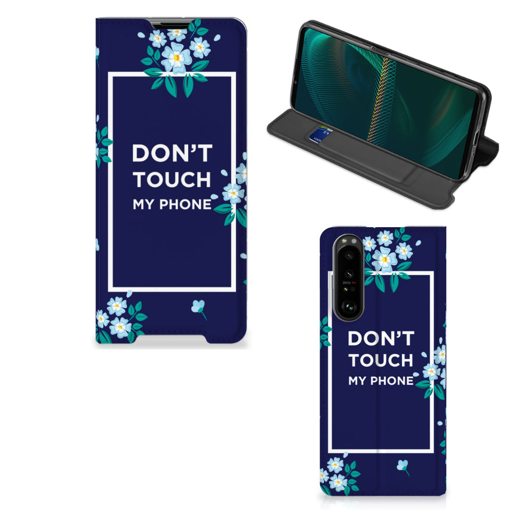 Sony Xperia 5 III Design Case Flowers Blue DTMP