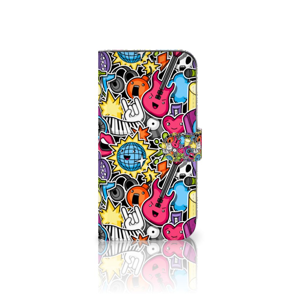 iPhone 13 Pro Max Wallet Case met Pasjes Punk Rock