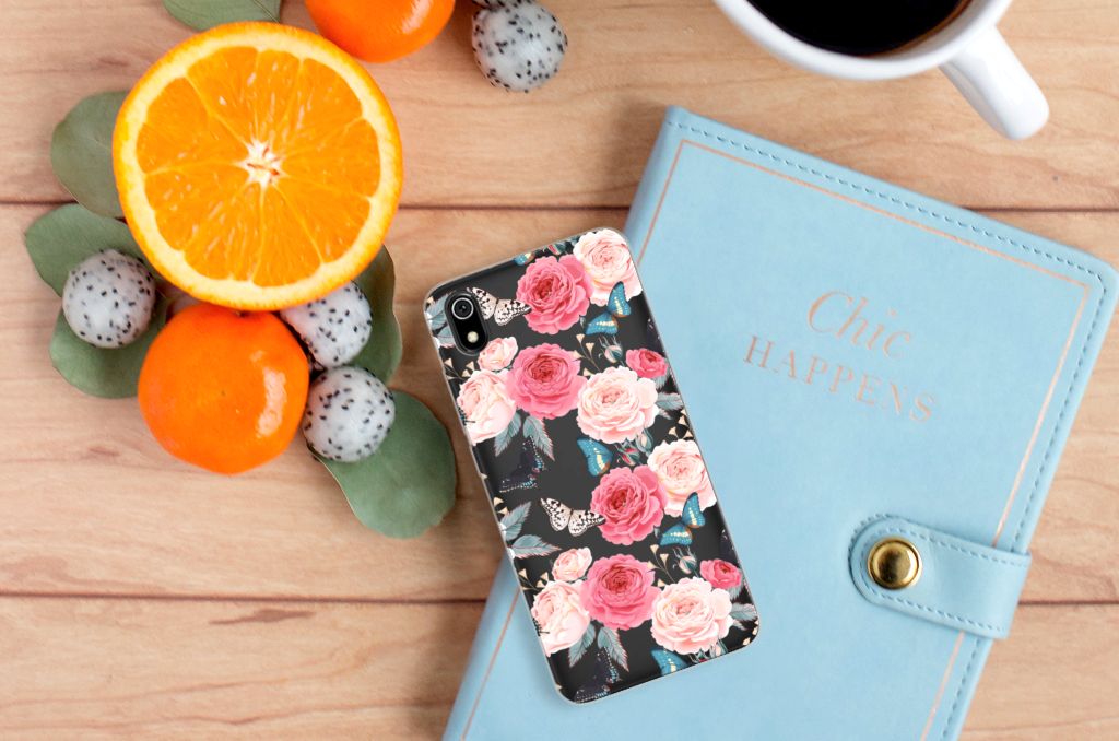 Xiaomi Redmi 7A TPU Case Butterfly Roses