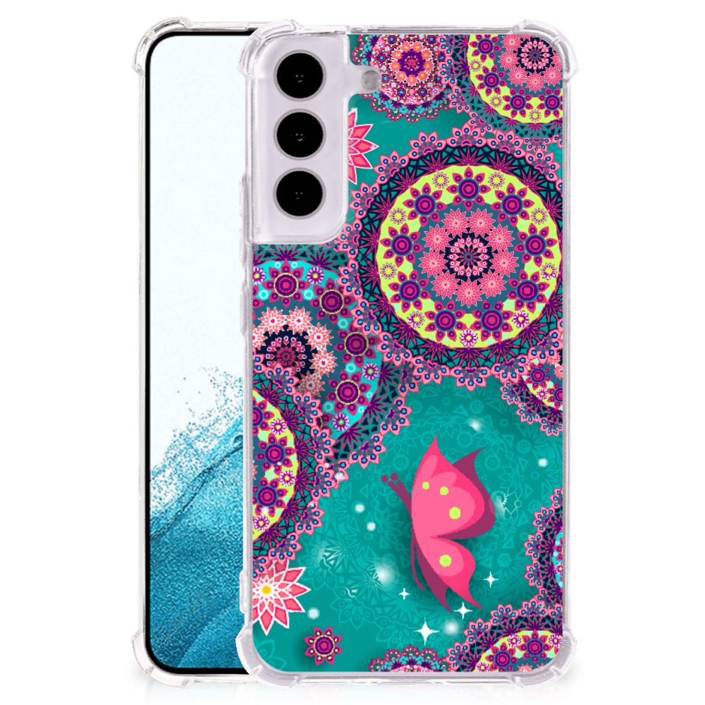 Samsung Galaxy S22 Back Cover Cirkels en Vlinders