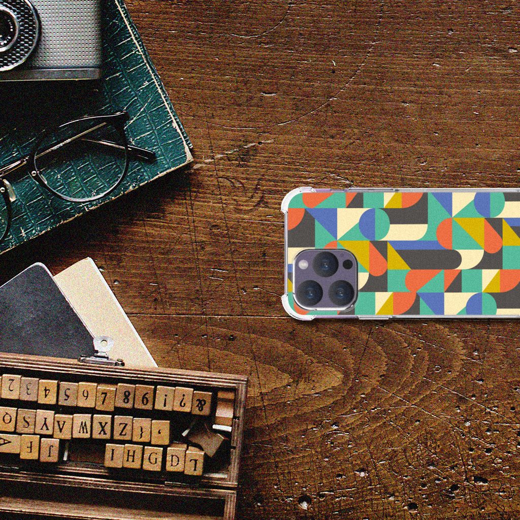 iPhone 15 Pro Max Doorzichtige Silicone Hoesje Funky Retro B2C Telecom