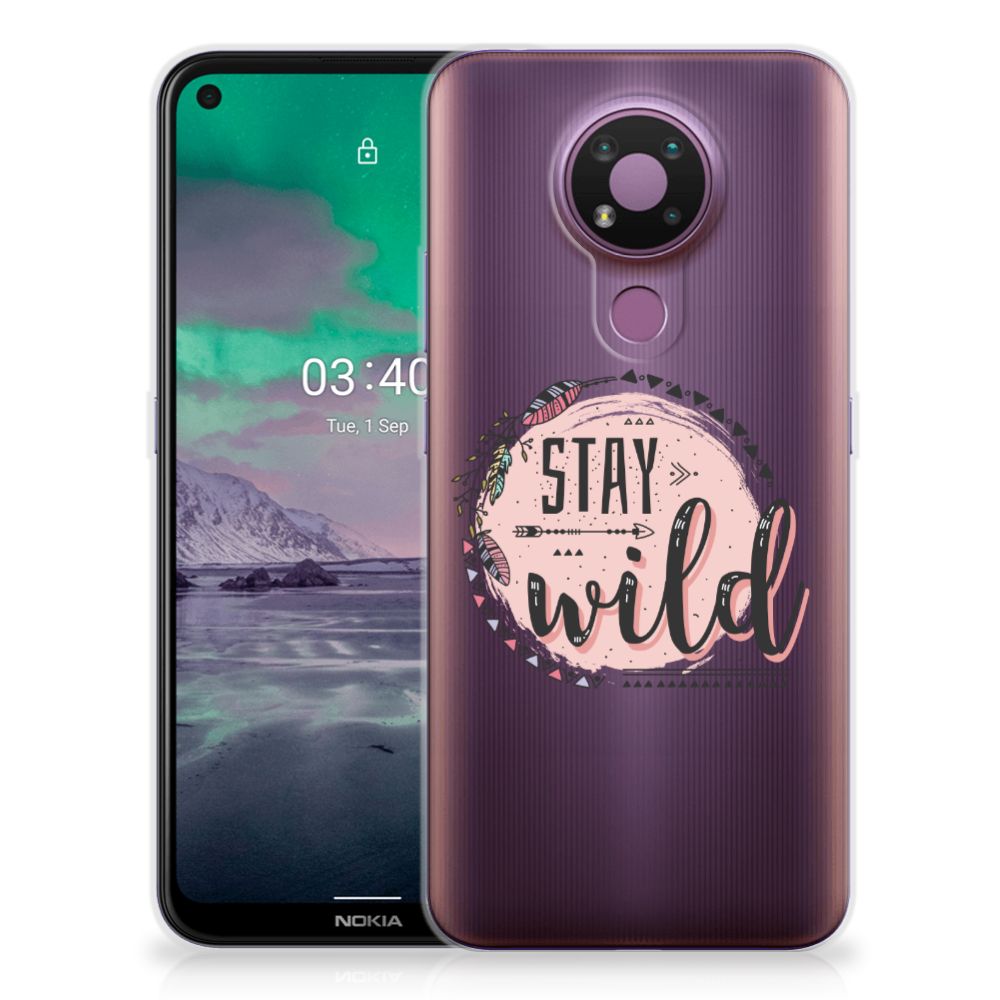 Nokia 3.4 Telefoonhoesje met Naam Boho Stay Wild