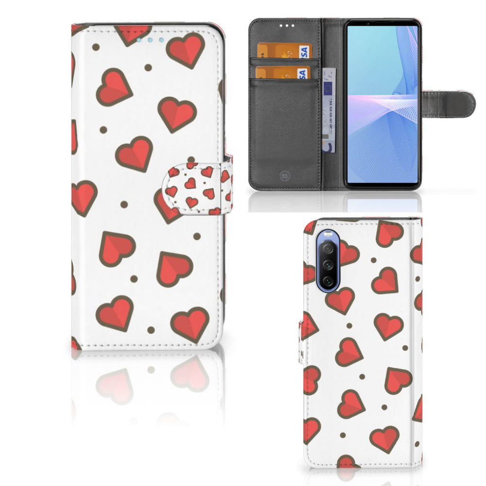 Sony Xperia 10 III Telefoon Hoesje Hearts