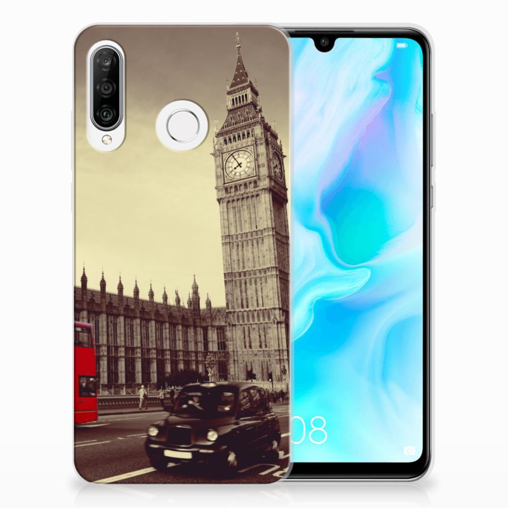 Huawei P30 Lite Siliconen Back Cover Londen