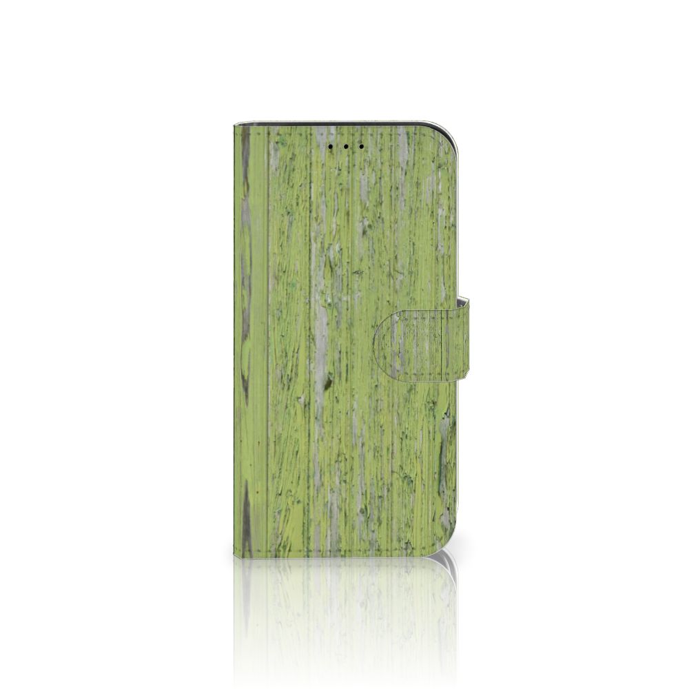 iPhone 13 Pro Book Style Case Green Wood