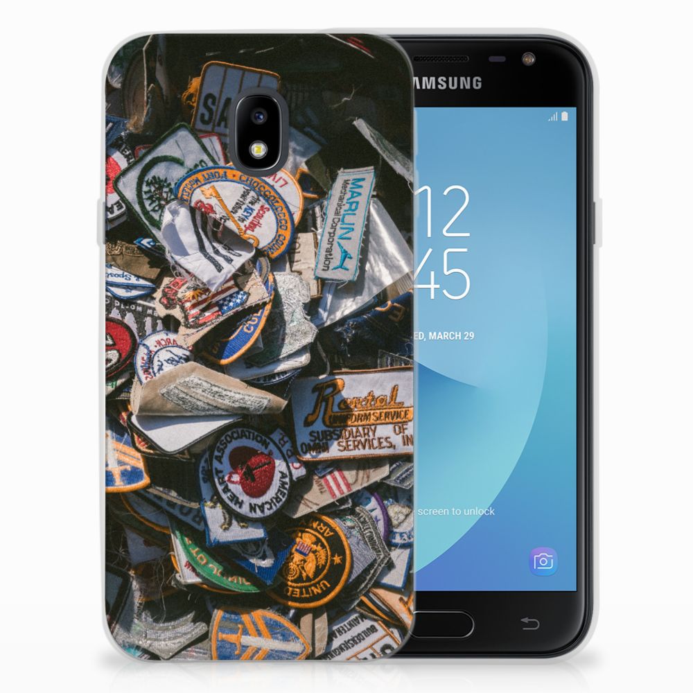 Samsung Galaxy J3 2017 Siliconen Hoesje met foto Badges