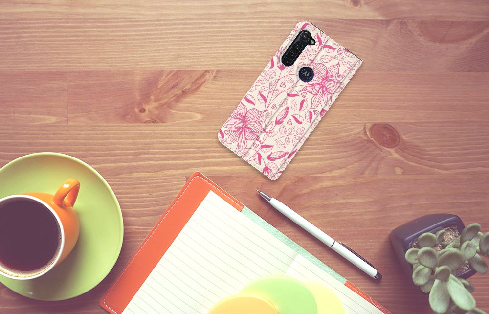 Motorola Moto G Pro Smart Cover Pink Flowers - B2C Telecom