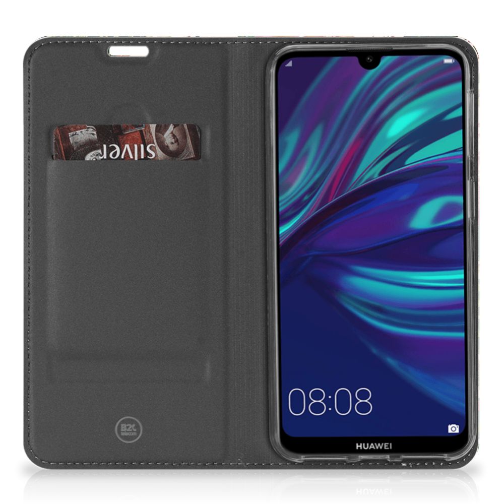 Huawei Y7 hoesje Y7 Pro (2019) Smart Cover Flowers