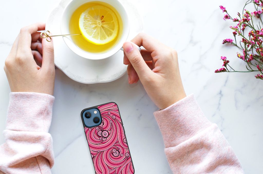 Apple iPhone 13 mini Leuk Telefoonhoesje Swirl Pink B2C Telecom