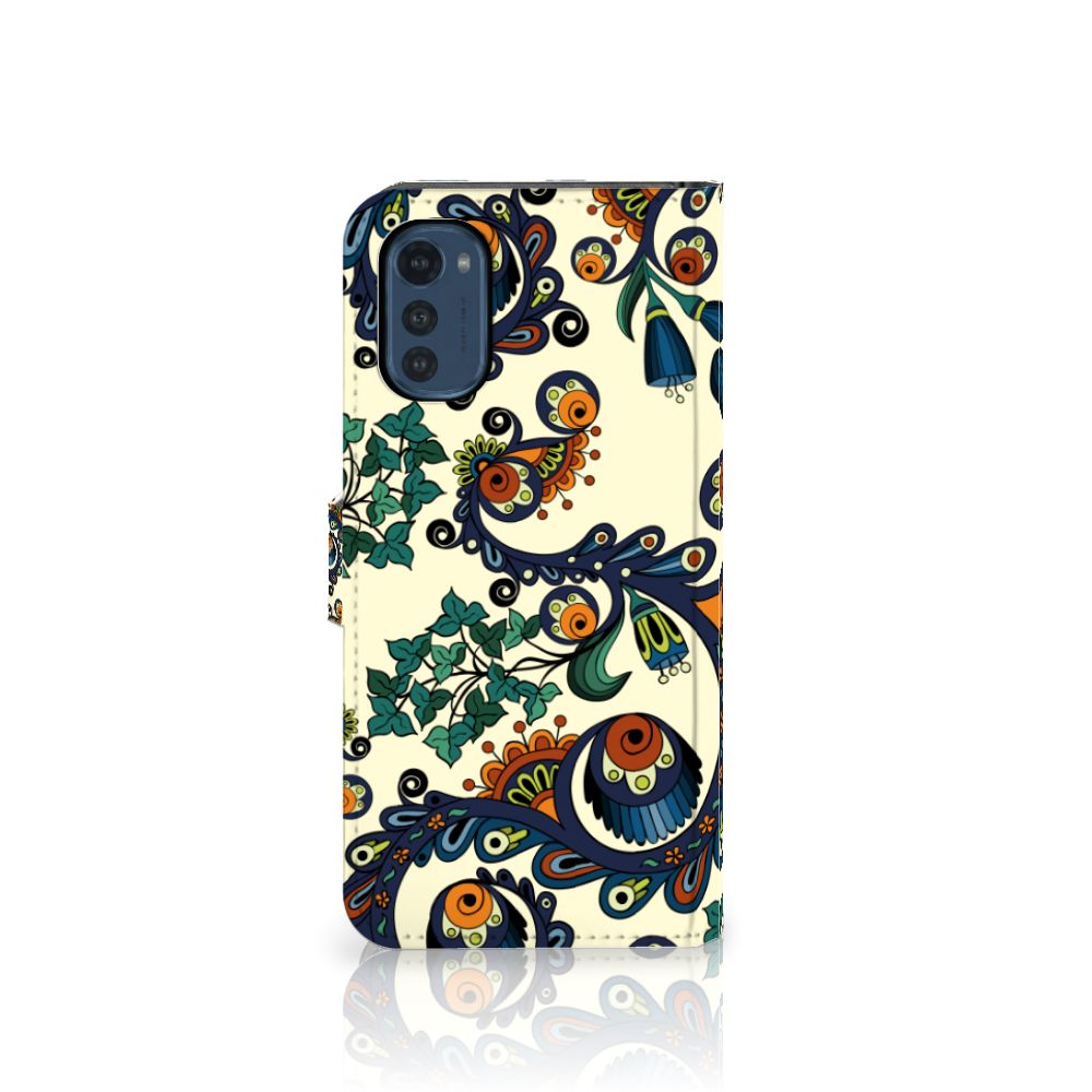 Wallet Case Motorola Moto E32 | Moto E32s Barok Flower