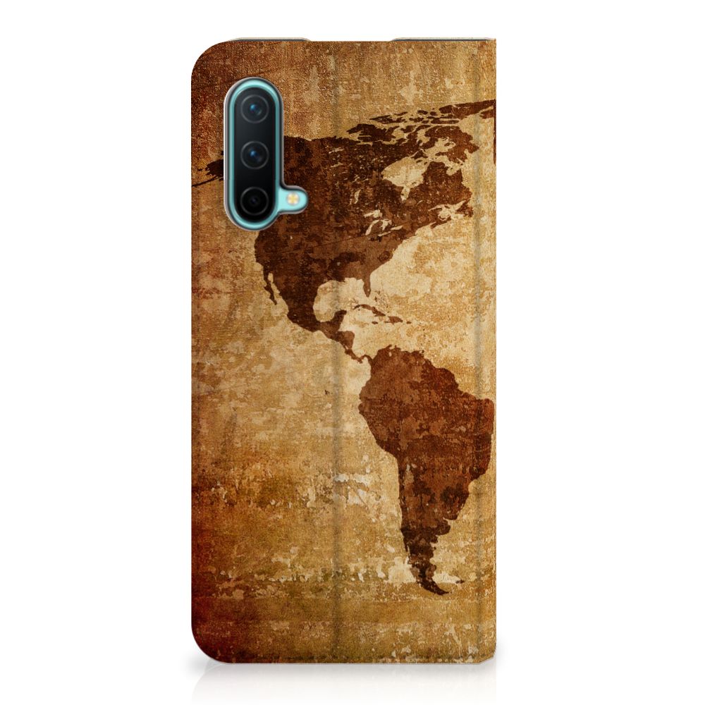 OnePlus Nord CE 5G Book Cover Wereldkaart - B2C Telecom