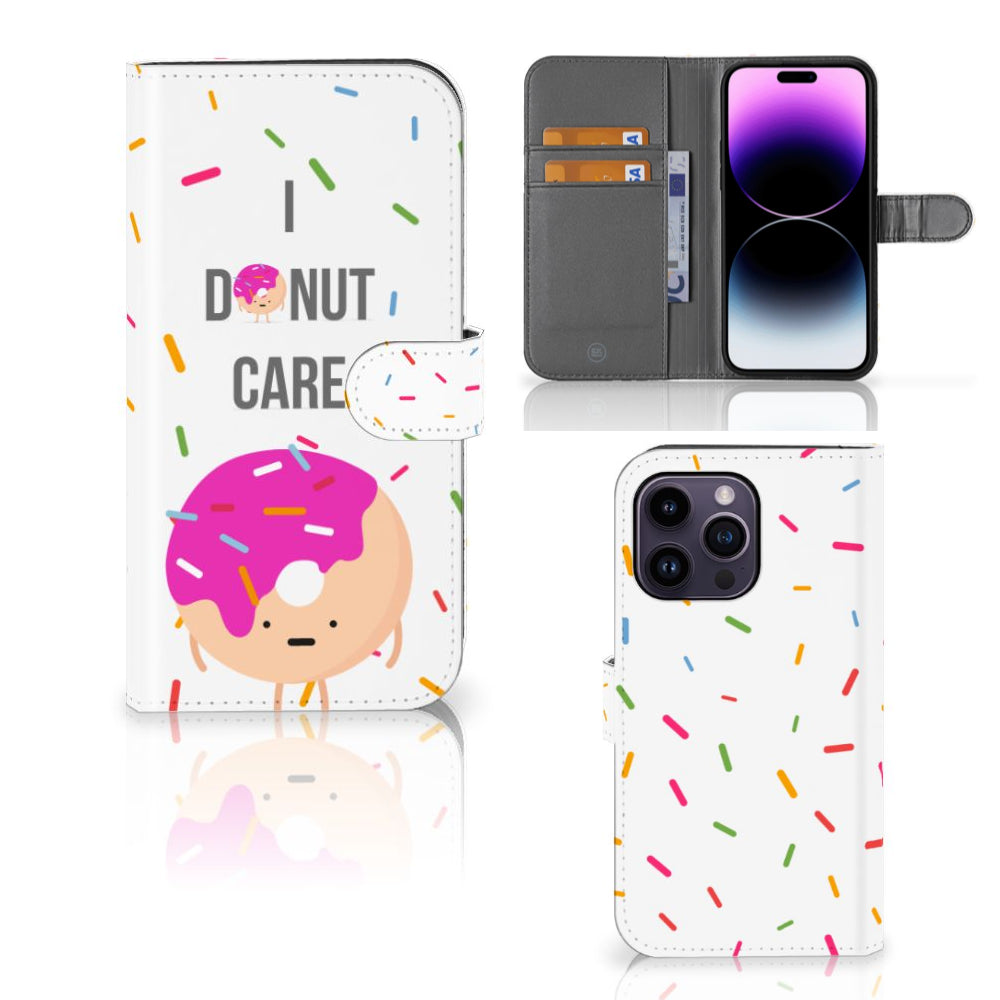iPhone 15 Pro Max Book Cover Donut Roze