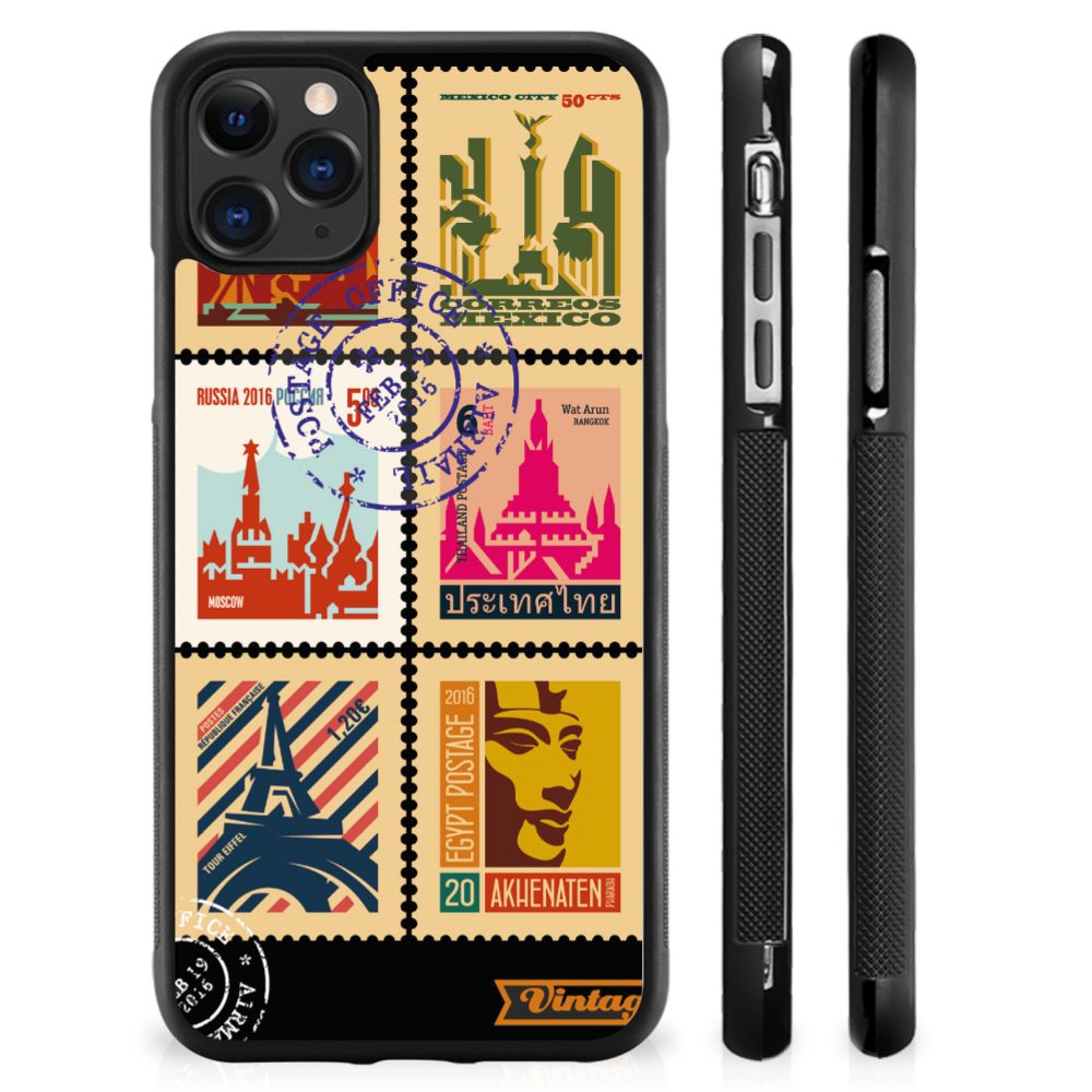 Apple iPhone 11 Pro Max Silicone Hoesje Postzegels