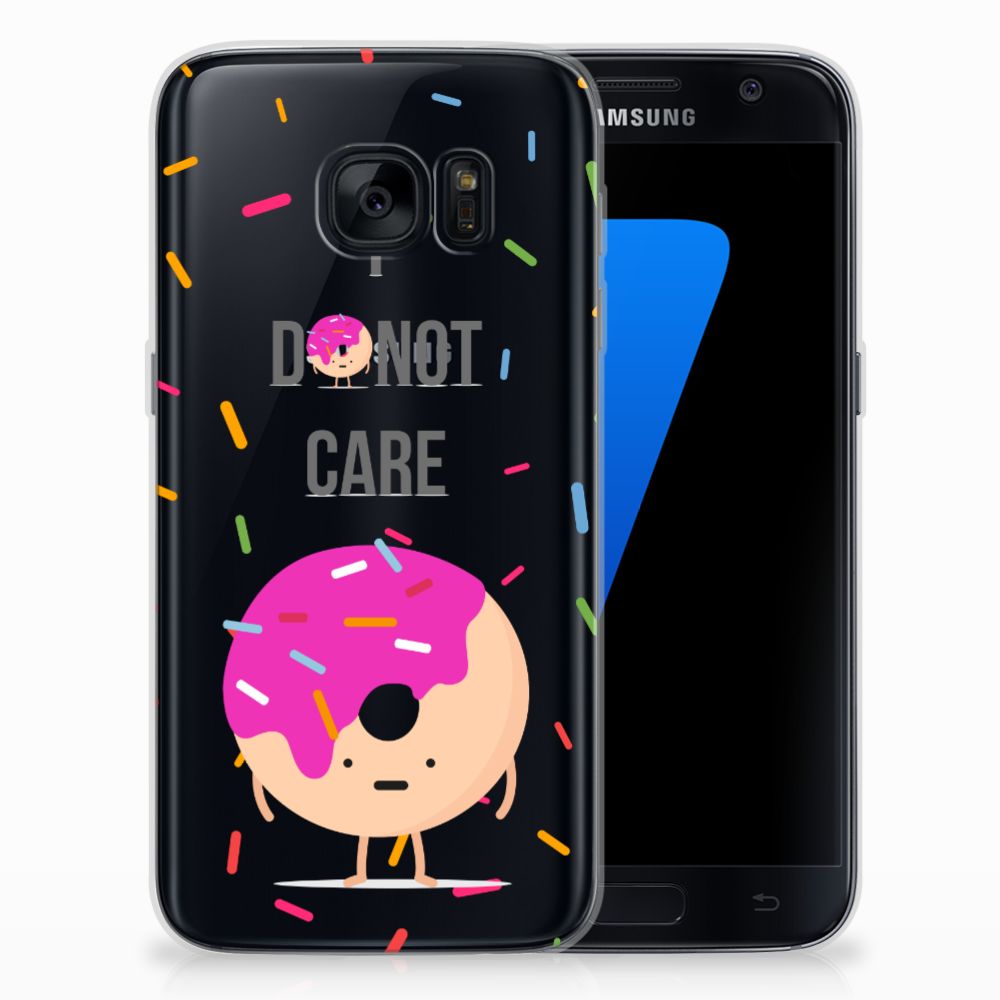 Samsung Galaxy S7 Siliconen Case Donut Roze