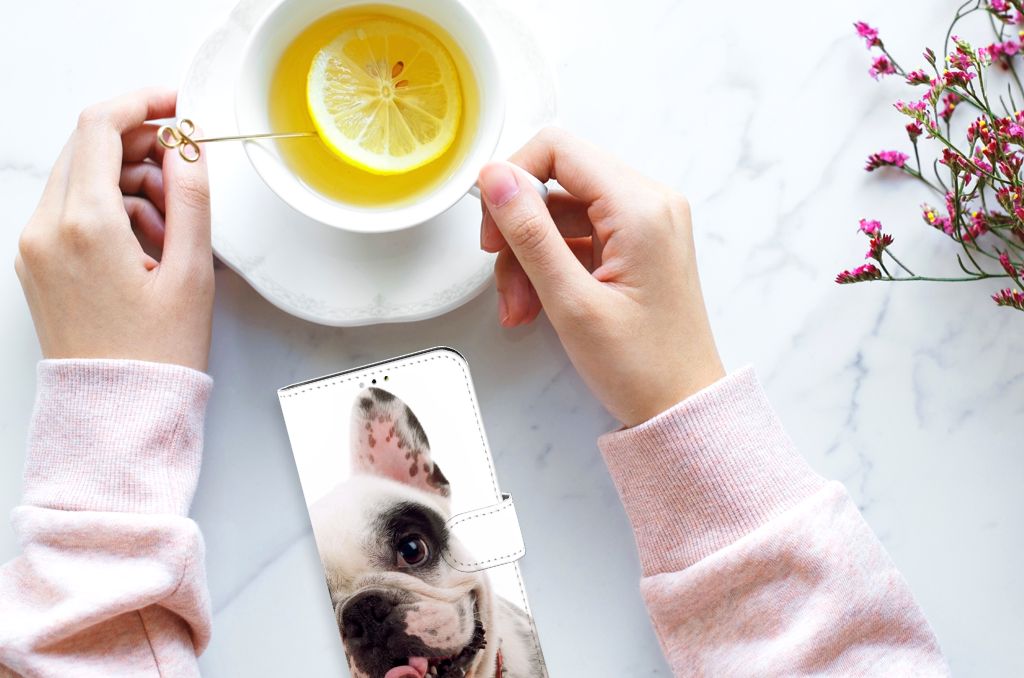 Samsung Galaxy A03 Telefoonhoesje met Pasjes Franse Bulldog