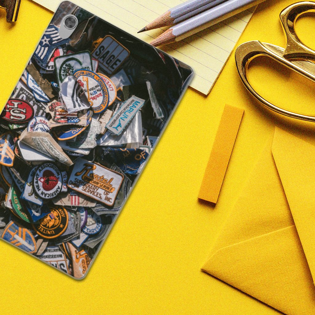 Lenovo Tab M10 HD (2de generatie) Tablet Backcover met foto Badges - B2C Telecom