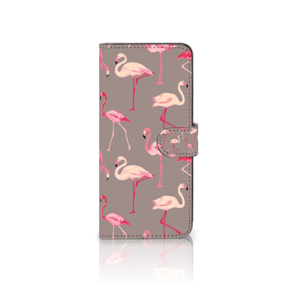Samsung Galaxy A14 4G Telefoonhoesje met Pasjes Flamingo met tropische flamingo's patroon