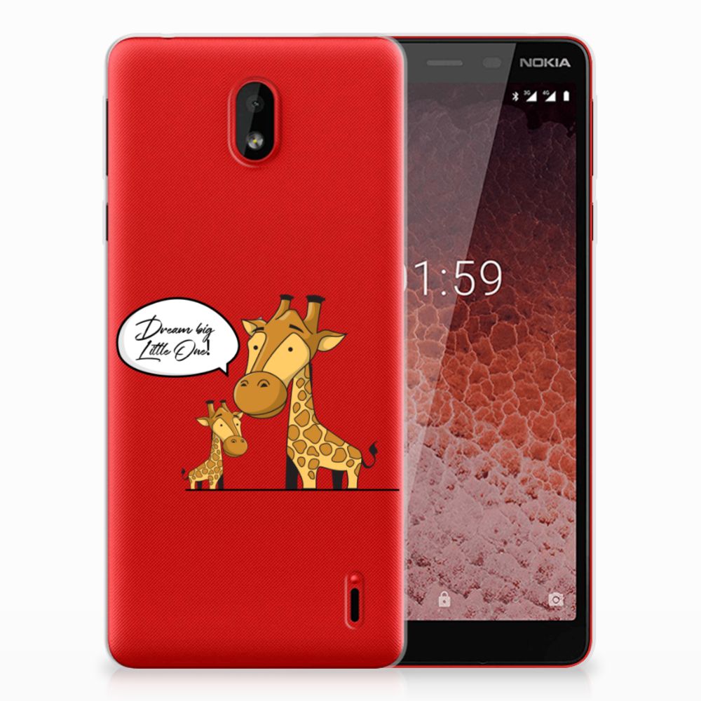 Nokia 1 Plus Telefoonhoesje met Naam Giraffe