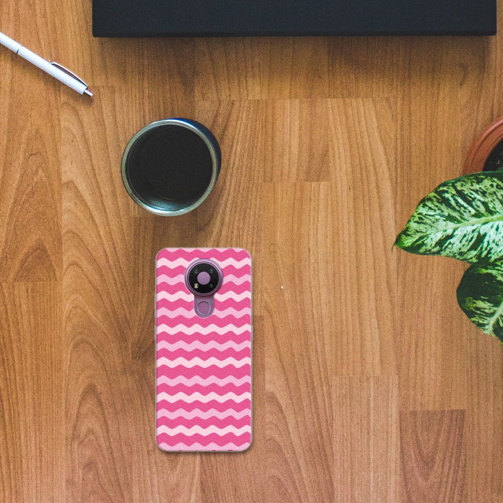 Nokia 3.4 TPU bumper Waves Pink B2C Telecom