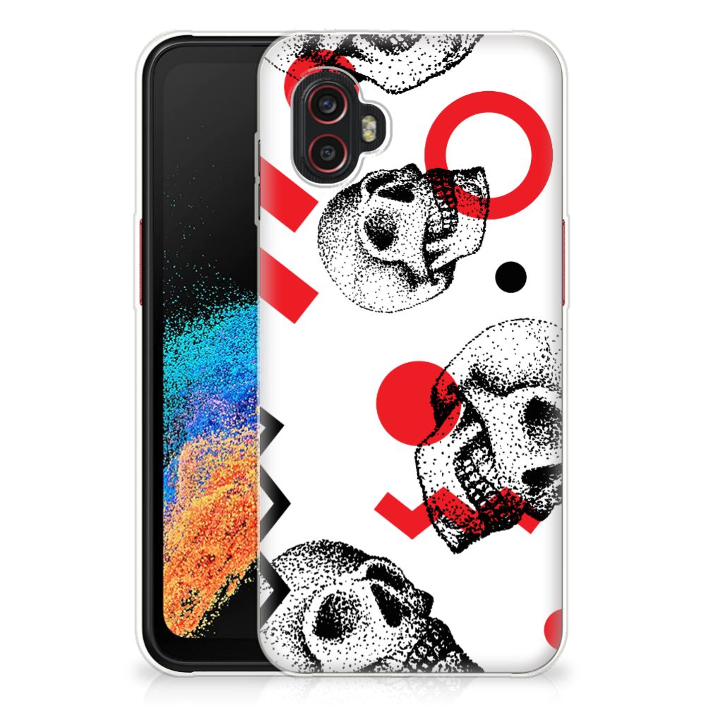 Silicone Back Case Samsung Galaxy Xcover 6 Pro Skull Red B2C Telecom
